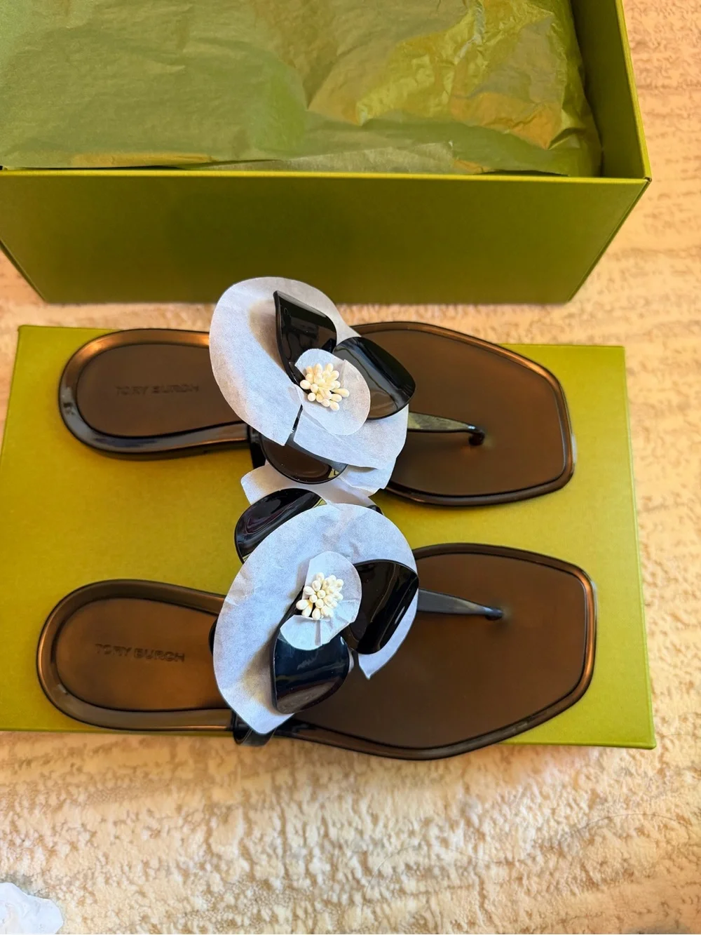 Tory Burch Flower Jelly Sandals